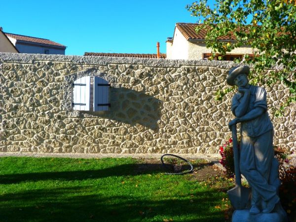 Mur jardin en crépi pierre à Manosque